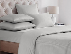 Пододеяльник из страйп-сатина SAILID ST-5-180х215 серый 180х215