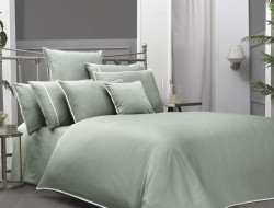 Постельное белье из сатина де люкс SAREV N076 SARTORIA V13-YESIL 50х70 (4шт) евро