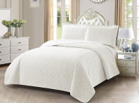 Покрывало тонкое велюровое TANGO CASABLANCA белое 180х240