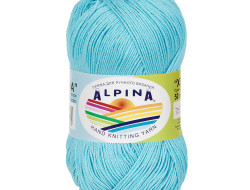 Пряжа ALPINA XENIA №122 светло-голубая 100% мерсеризованный хлопок 10 шт х 50 гр, 240 м +/- 10 м