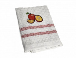 Набор кухонных полотенец вафельных хлопковых KARVEN HM779 АПЕЛЬСИН V7 красный 50х75 (12шт)