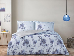 Постельное белье из сатина TAC HENNIE темно-синее евро