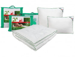 Подушка из бамбука стеганая Легкие Сны ТРОПИКАНА 68х68 средняя