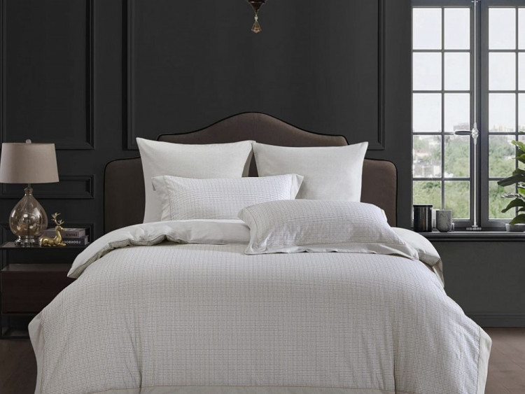 Постельное белье из фланели ASABELLA Pied-de-poule 50х70 (2шт) и 70х70 (2шт) евро