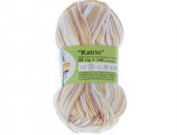Пряжа ALPINA KATRIN №022 белая-желтая-грязно-розовая 100% мерсеризованный хлопок 10 шт х 50 гр, 140 м +/- 10 м