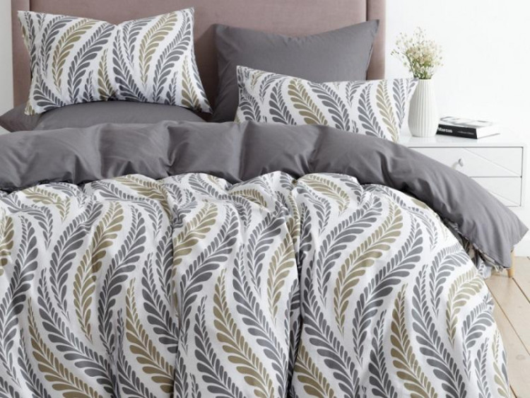 Постельное белье двухстороннее из твил-сатина SAILID BP-176-1 1,5-спальное