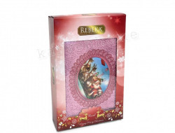 Полотенце махровое хлопковое KARVEN HS1710 REBEKA НОВЫЙ ГОД V2 лиловое 50х90