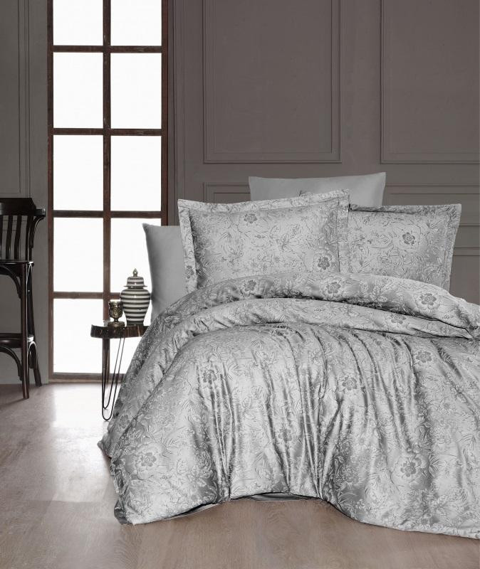 Постельное белье из сатина KARVEN N020 ADVINA GREY 50х70 (1шт), 70х70 (1шт) 1,5-спальное