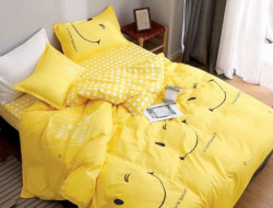 Постельное белье из микросатина TANGO смайлики 50х70 (2шт) 2-спальное