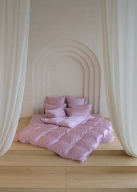 Постельное белье с простыней на резинке 160х200 GERMAN GRASS LILAC BRILLIANT GRASS 50х70 (2шт) 1,5-спальное