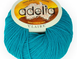 Пряжа ADELIA CLAIRE №400 сине-зеленая 50% шерсть, 50% акрил, 10 шт х 50 гр, 138 м +/- 5 м