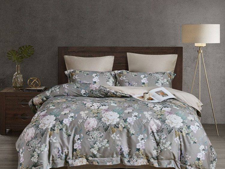 Постельное белье фланелевое из тенсела ASABELLA Баланс 50х70 (2шт), 70х70 (2шт) семейное