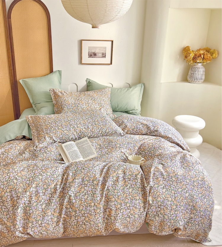 Постельное белье из твил-сатина TANGO цветоли 70х70 (2шт) 1,5-спальное