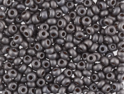 Бисер PRECIOSA (Чехия) круглый 6 10/0 2.3 мм 500 гр 28918/1 (Ф445) темно-серый матовый
