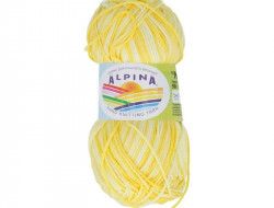 Пряжа ALPINA KATRIN №046 светло-желтая-ярко-желтая 100% мерсеризованный хлопок 10 шт х 50 гр, 140 м +/- 10 м