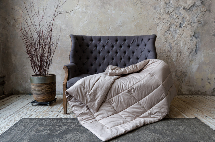 Одеяло стеганое GERMAN GRASS ALMOND CAMEL GRASS 200x220 теплое