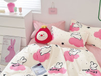 Постельное белье из твил-сатина TANGO cute bunny 70х70 (2шт) 1,5-спальное