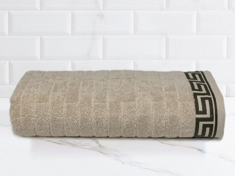 Полотенце махровое хлопковое KARVEN H3267 GREK bej 70х140