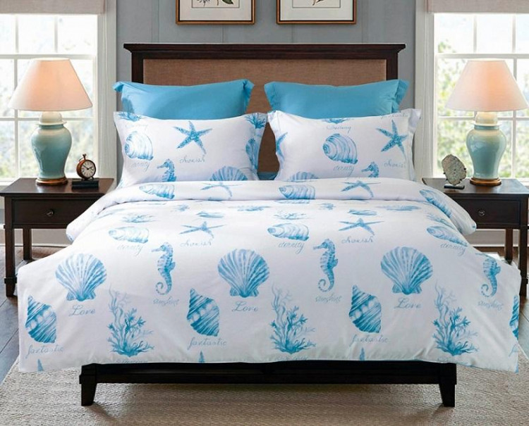 Постельное белье из печатного сатина SAILID B-213-4 семейное