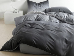Постельное белье из микросатина TANGO градиент серый 70х70 (2шт) 2-спальное