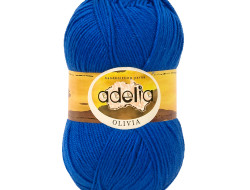 Пряжа ADELIA OLIVIA №07 синяя 40% шерсть, 60% акрил, 5 шт х 100 гр, 250 м +/- 10 м