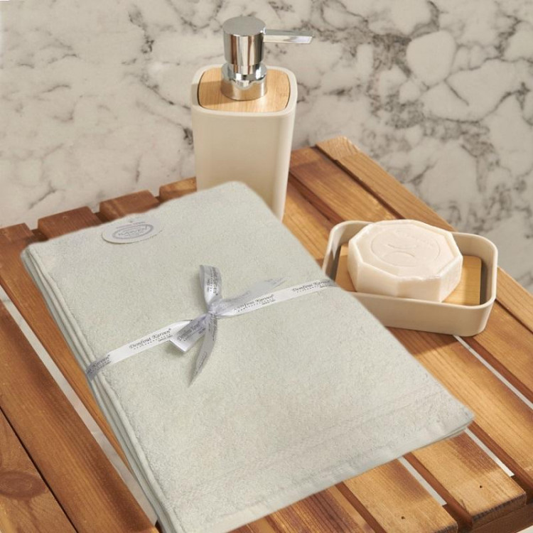 Набор кухонных полотенец махровых хлопковых KARVEN HM771 PETEK BORDUR DUZ krem 30х50 (6шт)