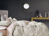 Постельное белье из твил-сатина в ПВХ TANGO классика в клетку 50х70 (2шт) евро