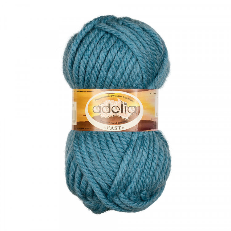 Пряжа ADELIA FAST №05 морская волна 78% акрил, 22% шерсть, 3 шт х 150 гр, 45 м +/- 2 м