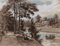 Набор для вышивания PANNA Золотая коллекция PS-1417 ОТДЫХ НА БЕРЕГУ РЕКИ 51х35,5