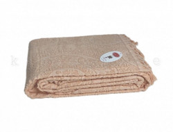 Плед из хлопка с бахромой KARVEN P934 HITIT PIKE персиковый 200х220