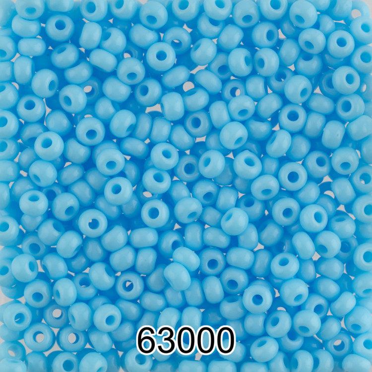 Бисер PRECIOSA (Чехия) круглый 2 10/0 2.3 мм 500 гр 63000 (Ф179) светло-голубой