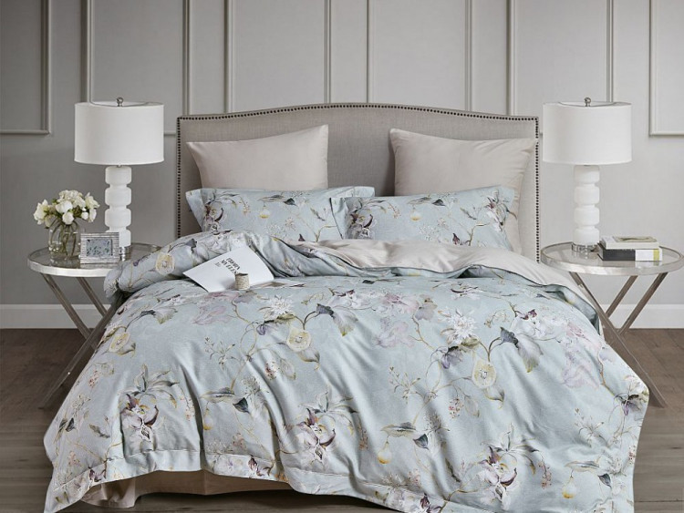 Постельное белье из фланели-люкс ASABELLA Бергамот 50х70 (2шт) и 70х70 (2шт) евро