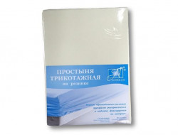 Простыня трикотажная на резинке АЛЬВИТЕК молочная 140х200