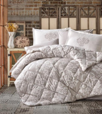 Постельное белье из ранфорса KARVEN N022 SADE BEIGE V-2 50х70 (1шт), 70х70 (1шт) 1,5-спальное