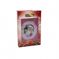 Полотенце махровое хлопковое KARVEN HS1710 REBEKA НОВЫЙ ГОД V1 фиолетовое 50х90