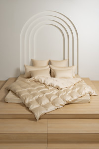 Постельное белье с простыней на резинке 180х200 GERMAN GRASS VANILLA BRILLIANT GRASS 50х70 (2шт), 70х70 (2шт) евро