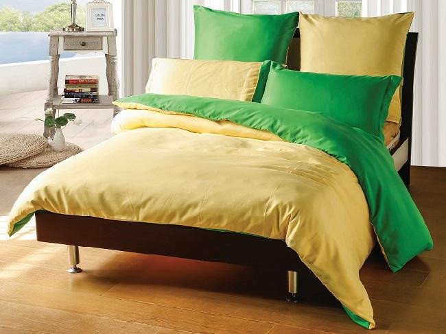 Постельное белье двухстороннее из полисатина ROSETE S-14 2-спальное