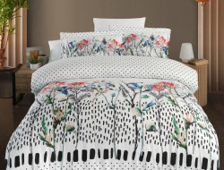 Постельное белье из страйп сатина с цветным принтом KARVEN N251-SB004 50х70 (2шт), 70х70 (2шт) семейное