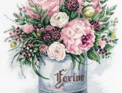 Набор для вышивания PANNA Золотая коллекция C-7050 АКВАРЕЛЬНЫЙ БУКЕТ 27х35