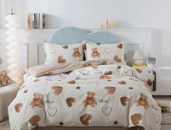 Постельное белье фланелевое TANGO MOMAE Bear 50х70 (2шт) евро