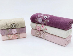 Набор полотенец махровых хлопковых KARVEN H3130 3D 50х90 (6шт)