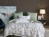 Постельное белье из египетского хлопка Premium ASABELLA Веточки весны 50х70 (2шт) и 70х70 (2шт) евро