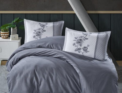 Постельное белье из DELUXE ранфорса KARVEN N029 SUAVE BLUE V-1 50х70 (4шт) евро