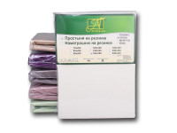 Простыня на резинке из сатина АЛЬВИТЕК молочная 200х200х25