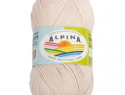 Пряжа ALPINA BABY SUPER SOFT №04 светло-розово-бежевая 50% хлопок, 50% бамбук 10 шт х 50 гр, 150 м +/- 10 м