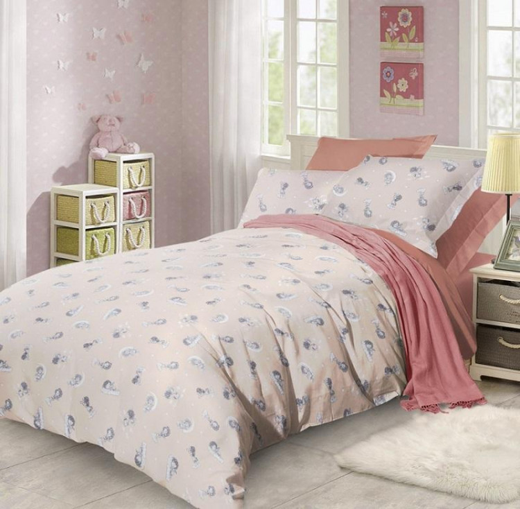 Постельное белье двухстороннее из сатина SAILID BL-30-4 семейное