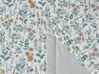 Постельное белье с летним одеялом из сатина ASABELLA Флористика 50х70 (2шт) евро