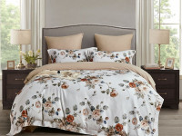 Постельное белье из фланели ASABELLA Розы Ренуара 50х70 (2шт) и 70х70 (2шт) евро
